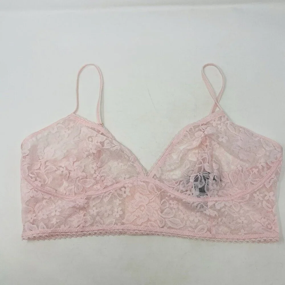 INC International Concepts Womens Size XL Lace Bralette Lingerie Rose Pink 461